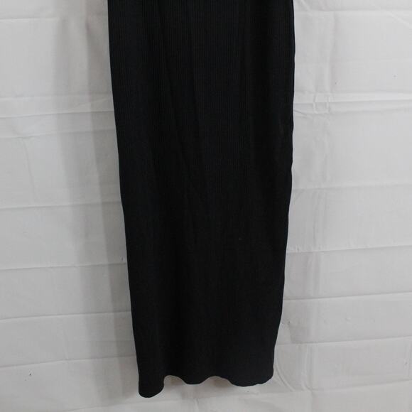 Reformation Dress Small Sleeveless Maxi Ribbed Bodycon Tank Black Casual Comfy - Picture 3 of 9